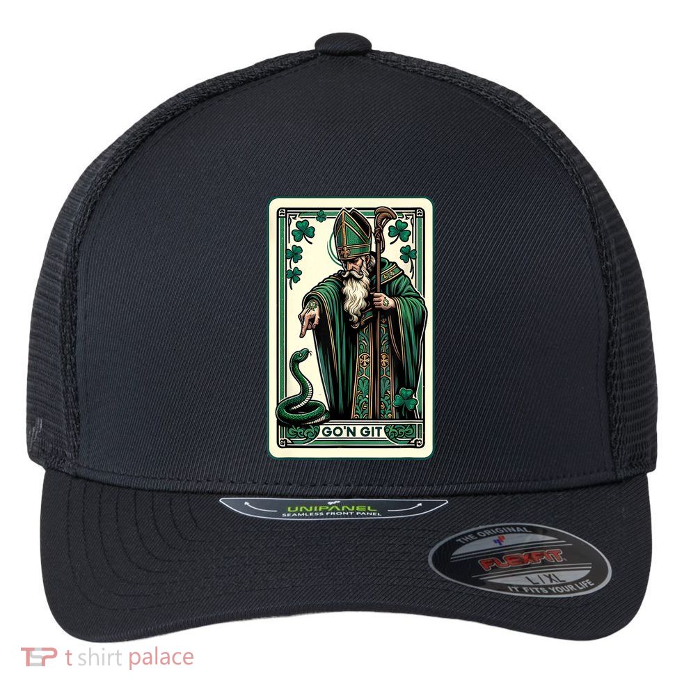 Tarot Card Funny St Patricks Day Gon Git St Patrick Flexfit Unipanel Trucker Cap