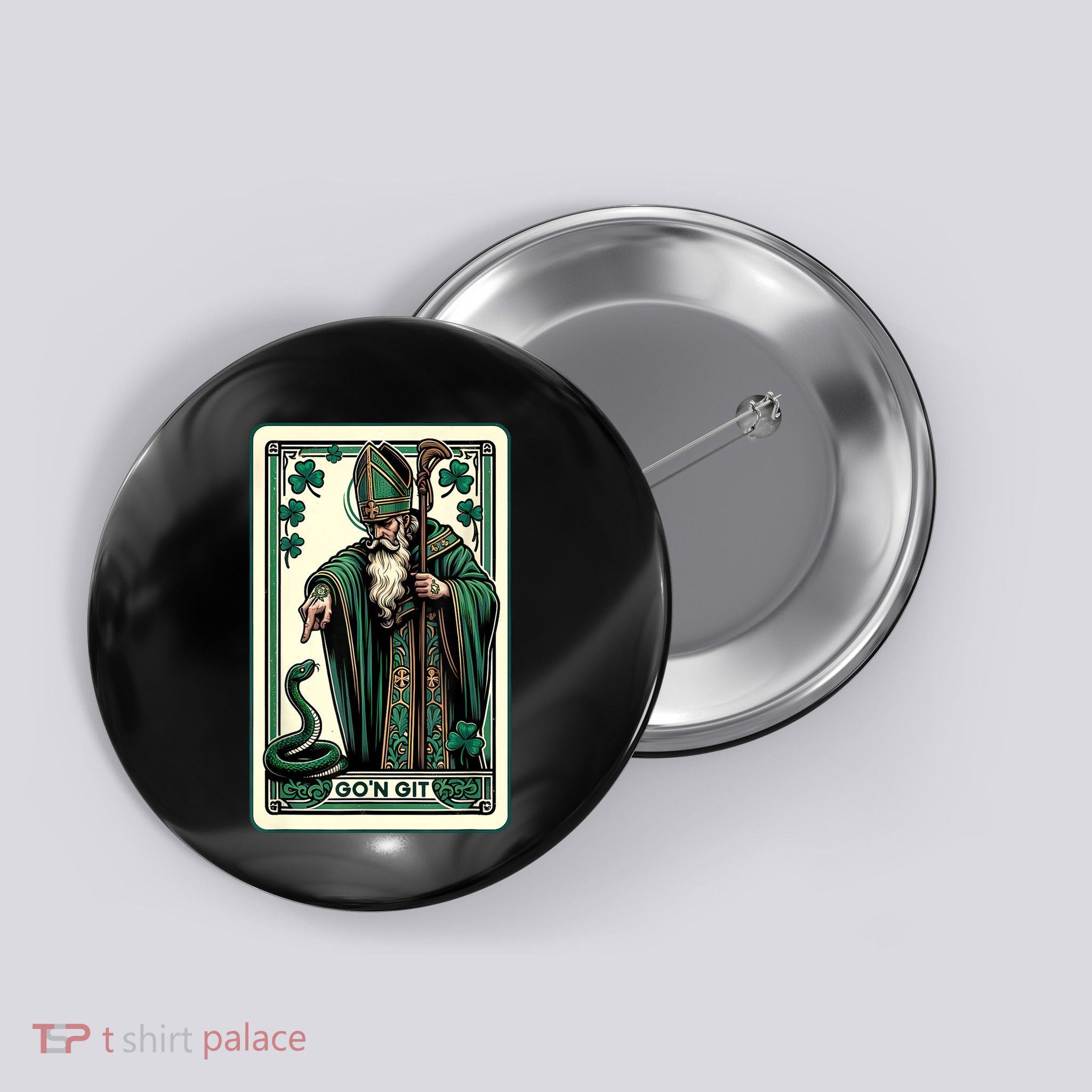 Tarot Card Funny St Patricks Day Gon Git St Patrick Button