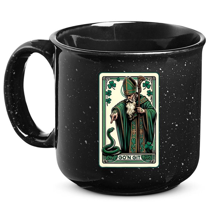 Tarot Card Funny St Patricks Day Gon Git St Patrick 15oz Campfire Ceramic Mug