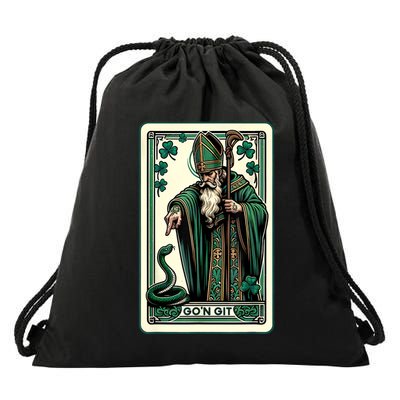 Tarot Card Funny St Patricks Day Gon Git St Patrick Drawstring Bag