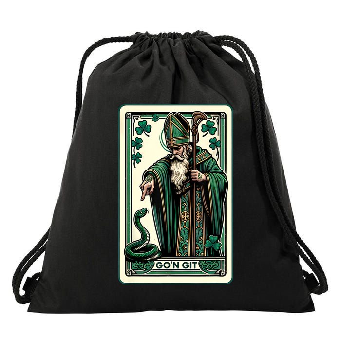 Tarot Card Funny St Patricks Day Gon Git St Patrick Drawstring Bag