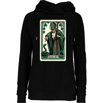 Tarot Card Funny St Patricks Day Gon Git St Patrick Womens Funnel Neck Pullover Hood