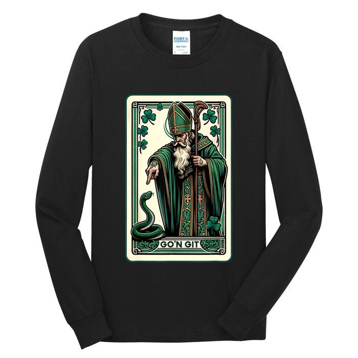 Tarot Card Funny St Patricks Day Gon Git St Patrick Tall Long Sleeve T-Shirt