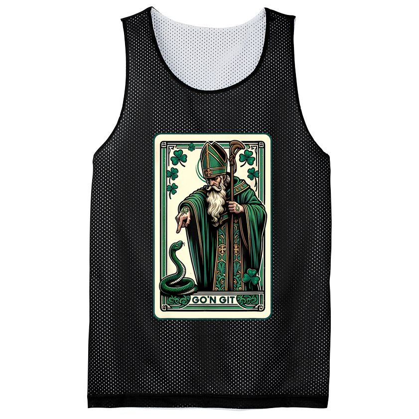Tarot Card Funny St Patricks Day Gon Git St Patrick Mesh Reversible Basketball Jersey Tank