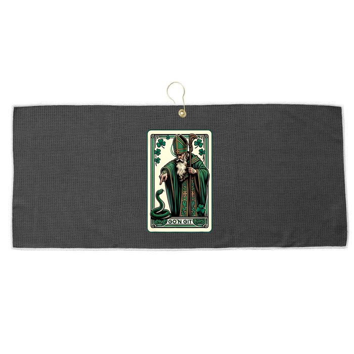 Tarot Card Funny St Patricks Day Gon Git St Patrick Large Microfiber Waffle Golf Towel