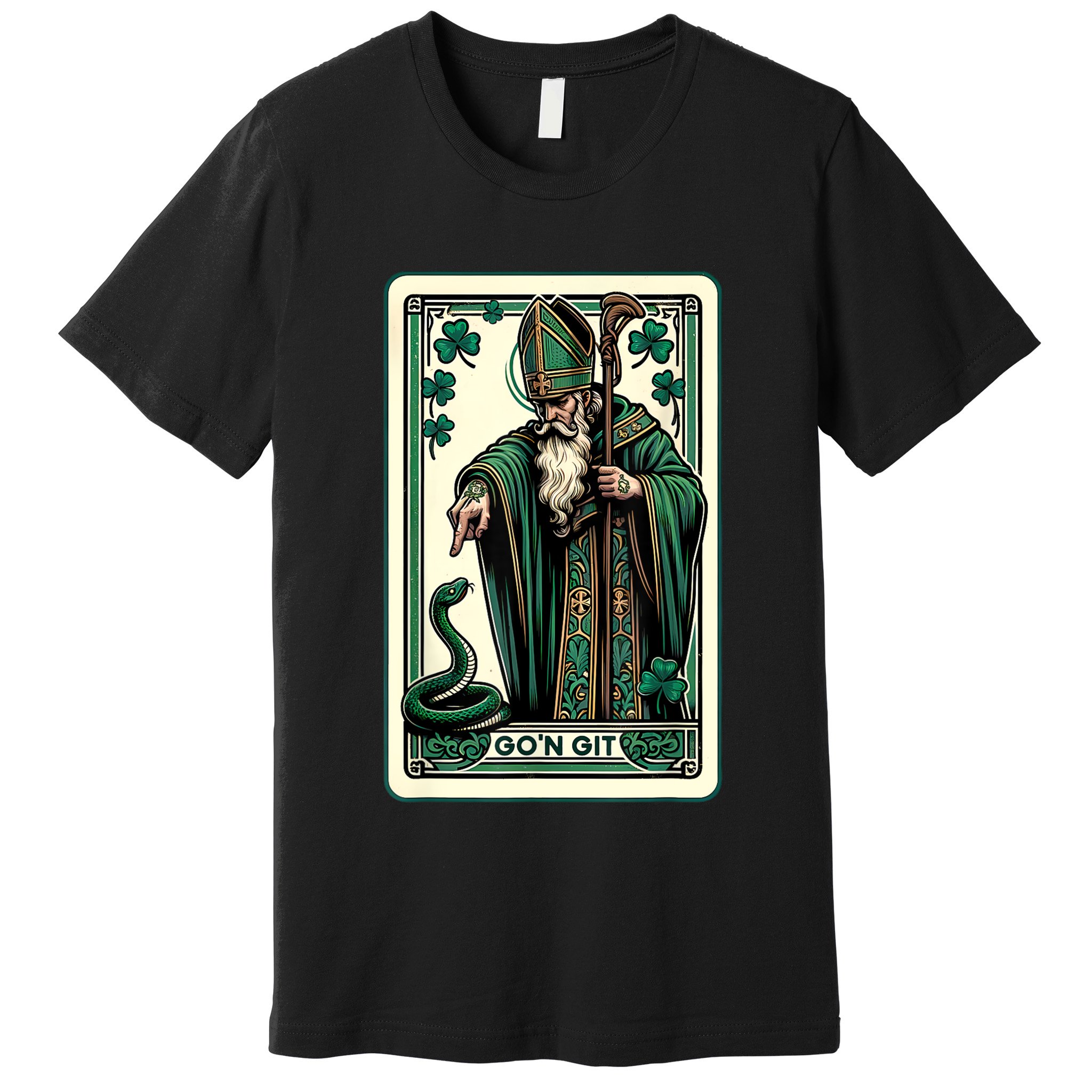 Tarot Card Funny St Patricks Day Gon Git St Patrick Premium T-Shirt