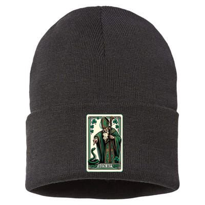 Tarot Card Funny St Patricks Day Gon Git St Patrick Sustainable Knit Beanie