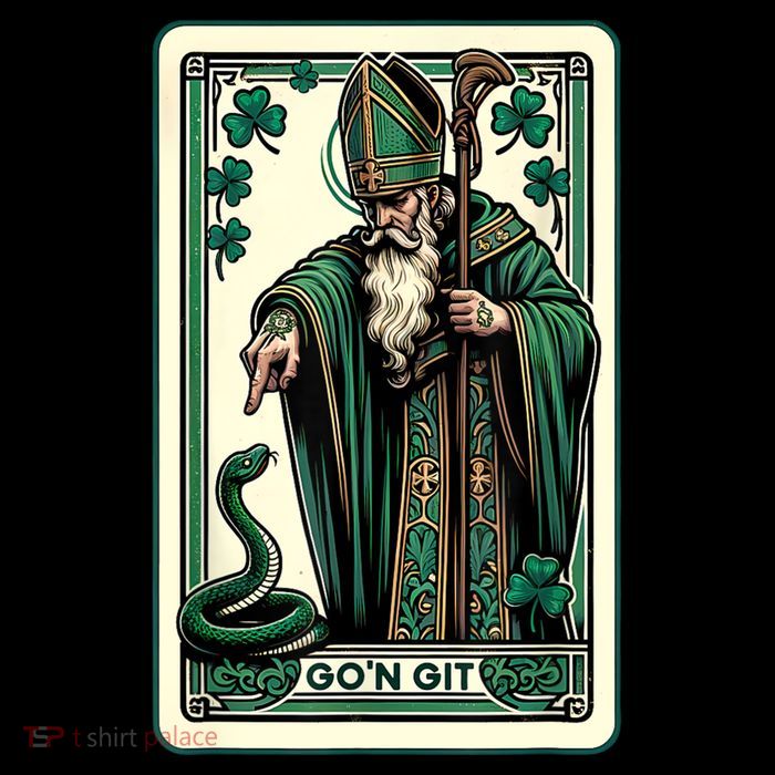 Tarot Card Funny St Patricks Day Gon Git St Patrick Sustainable Knit Beanie