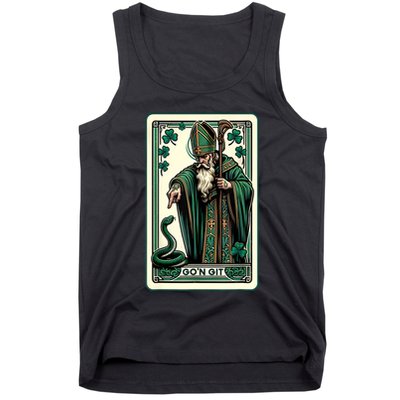 Tarot Card Funny St Patricks Day Gon Git St Patrick Tank Top