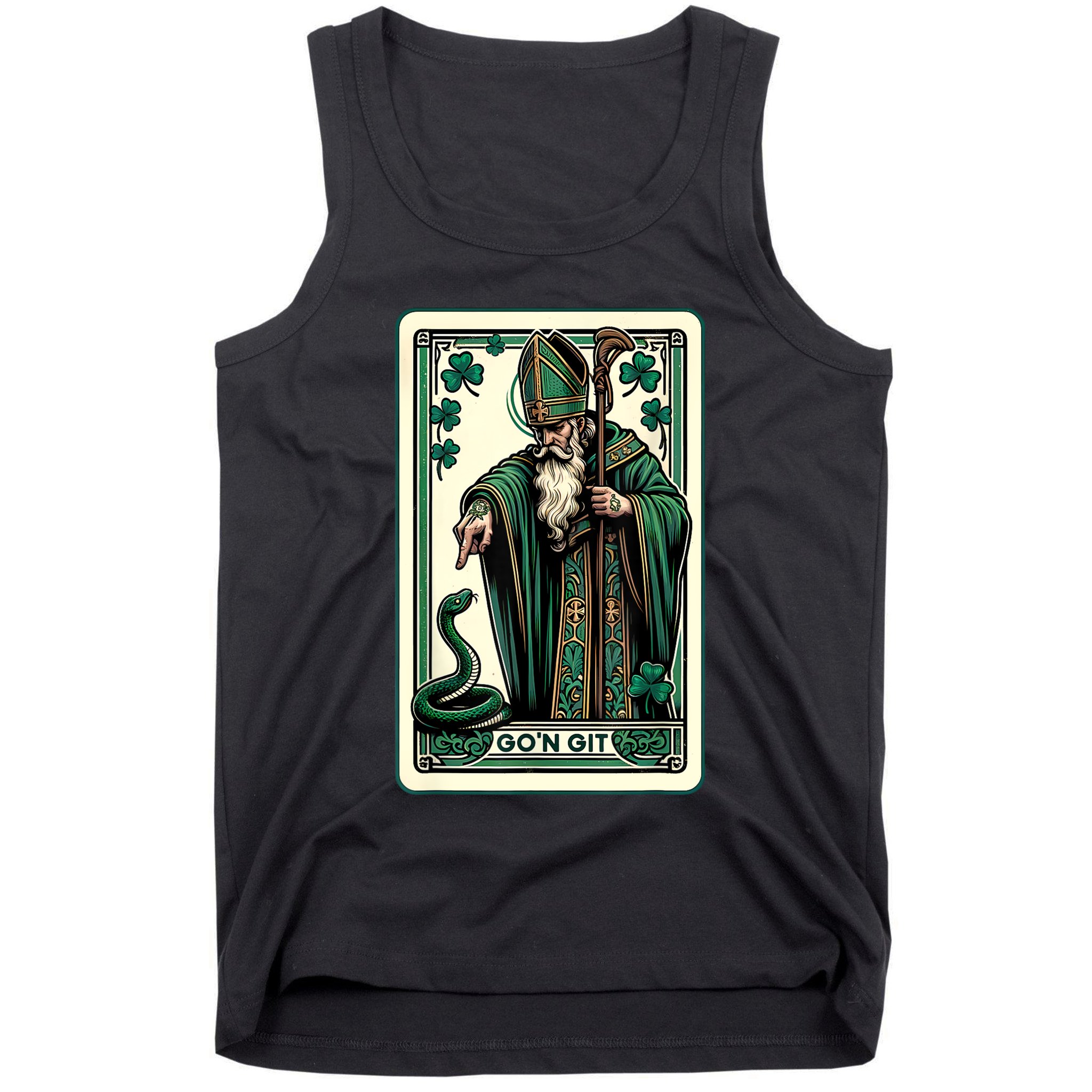Tarot Card Funny St Patricks Day Gon Git St Patrick Tank Top