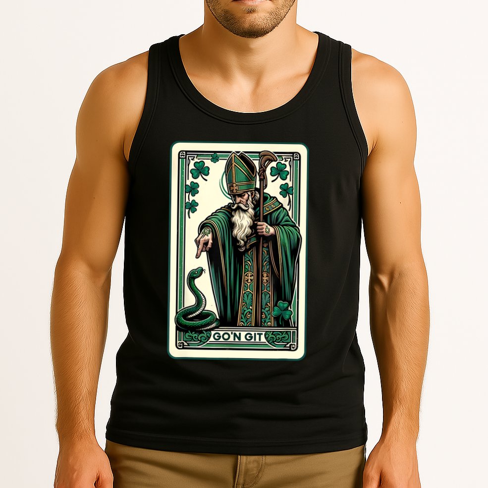Tarot Card Funny St Patricks Day Gon Git St Patrick Tank Top