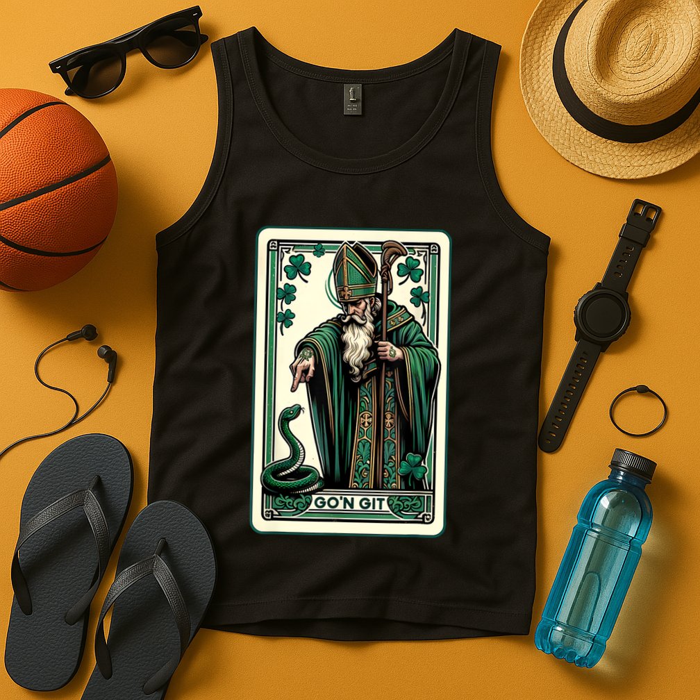 Tarot Card Funny St Patricks Day Gon Git St Patrick Tank Top