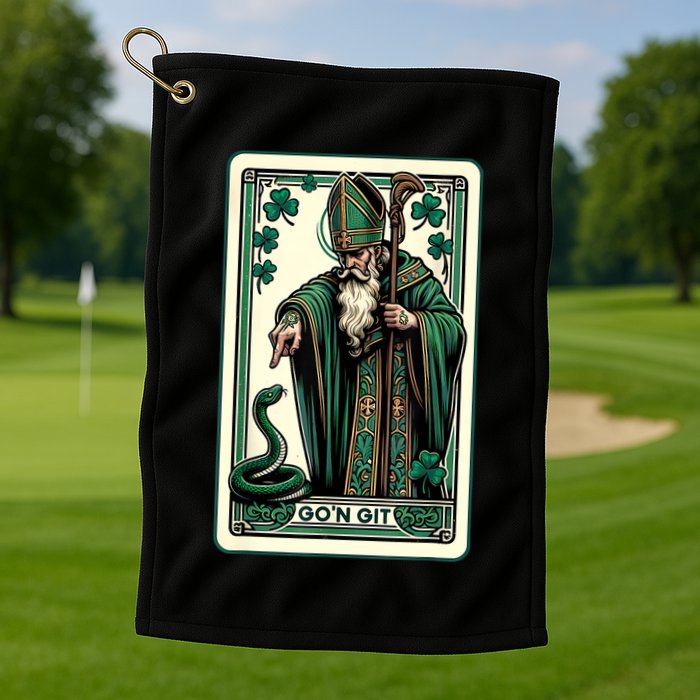 Tarot Card Funny St Patricks Day Gon Git St Patrick Golf Towel