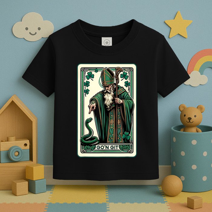 Tarot Card Funny St Patricks Day Gon Git St Patrick Toddler T-Shirt
