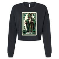 Tarot Card Funny St Patricks Day Gon Git St Patrick Cropped Pullover Crew