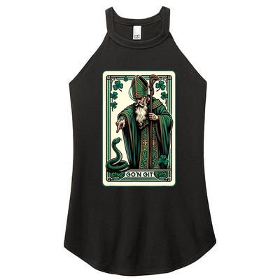 Tarot Card Funny St Patricks Day Gon Git St Patrick Women's Perfect Tri Rocker Tank