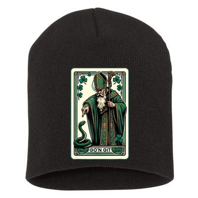 Tarot Card Funny St Patricks Day Gon Git St Patrick Short Acrylic Beanie