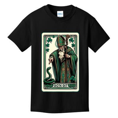 Tarot Card Funny St Patricks Day Gon Git St Patrick Kids T-Shirt