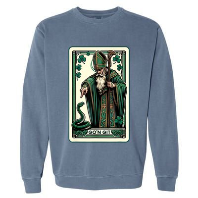 Tarot Card Funny St Patricks Day Gon Git St Patrick Garment-Dyed Sweatshirt