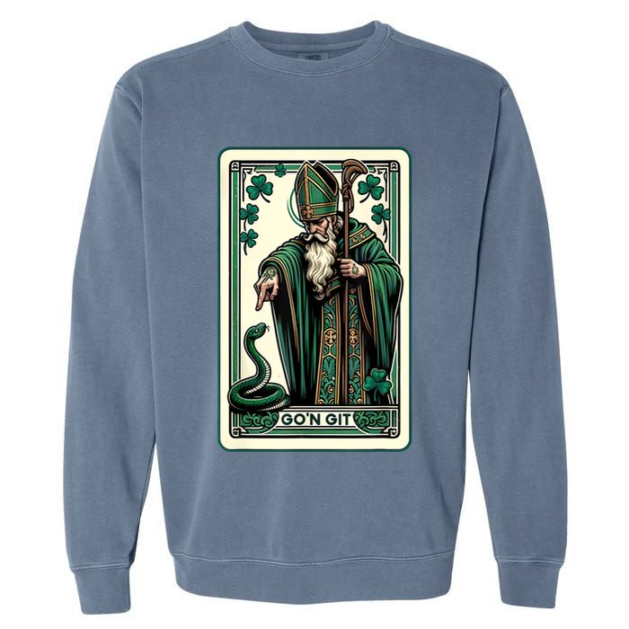 Tarot Card Funny St Patricks Day Gon Git St Patrick Garment-Dyed Sweatshirt