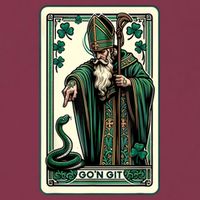 Tarot Card Funny St Patricks Day Gon Git St Patrick 16oz Travel Tumbler