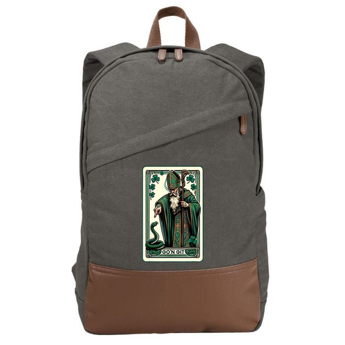 Tarot Card Funny St Patricks Day Gon Git St Patrick Cotton Canvas Backpack