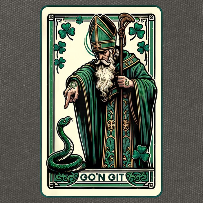Tarot Card Funny St Patricks Day Gon Git St Patrick Cotton Canvas Backpack