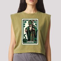 Tarot Card Funny St Patricks Day Gon Git St Patrick Garment-Dyed Women's Muscle Tee