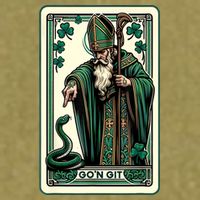Tarot Card Funny St Patricks Day Gon Git St Patrick Garment-Dyed Women's Muscle Tee