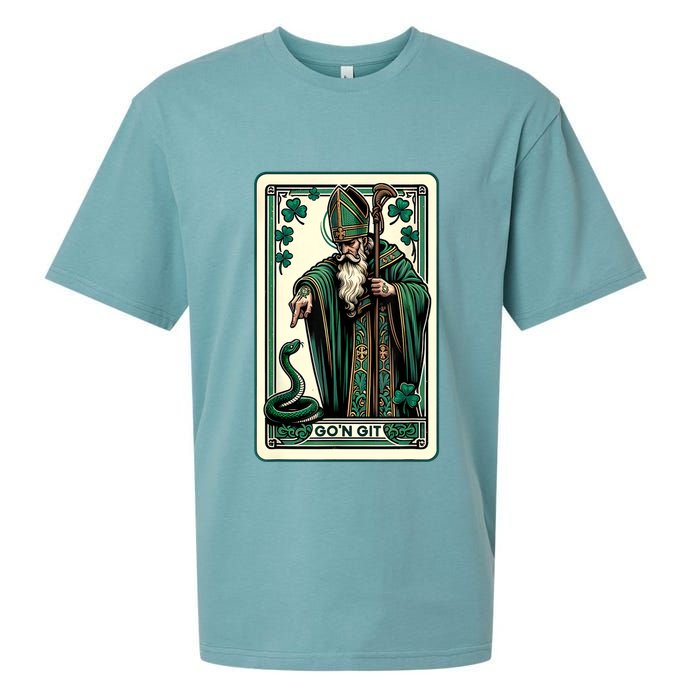 Tarot Card Funny St Patricks Day Gon Git St Patrick Sueded Cloud Jersey T-Shirt