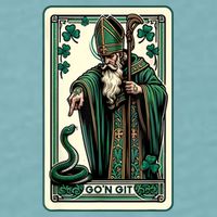 Tarot Card Funny St Patricks Day Gon Git St Patrick Sueded Cloud Jersey T-Shirt