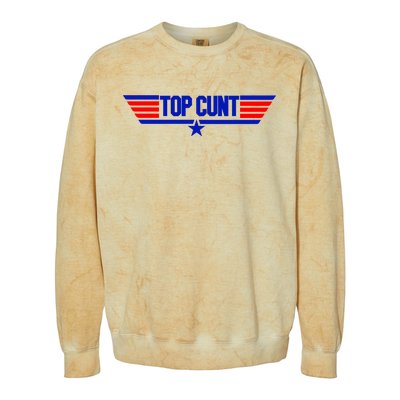 Top Cunt Funny Parody Colorblast Crewneck Sweatshirt