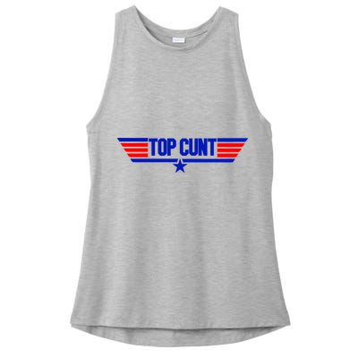 Top Cunt Funny Parody Ladies PosiCharge Tri-Blend Wicking Tank
