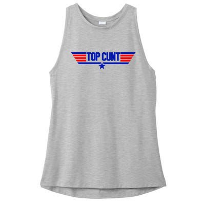 Top Cunt Funny Parody Ladies PosiCharge Tri-Blend Wicking Tank