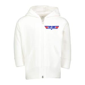 Top Cunt Funny Parody Toddler Zip Fleece Hoodie