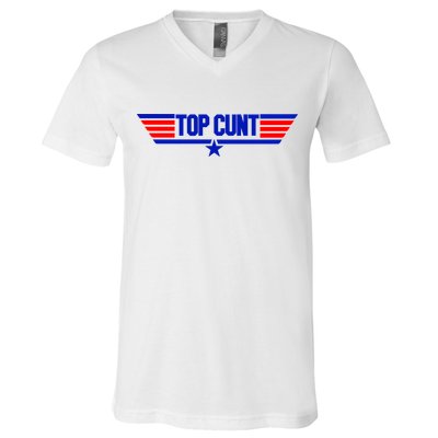 Top Cunt Funny Parody V-Neck T-Shirt