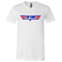 Top Cunt Funny Parody V-Neck T-Shirt