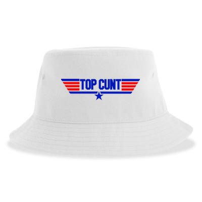 Top Cunt Funny Parody Sustainable Bucket Hat