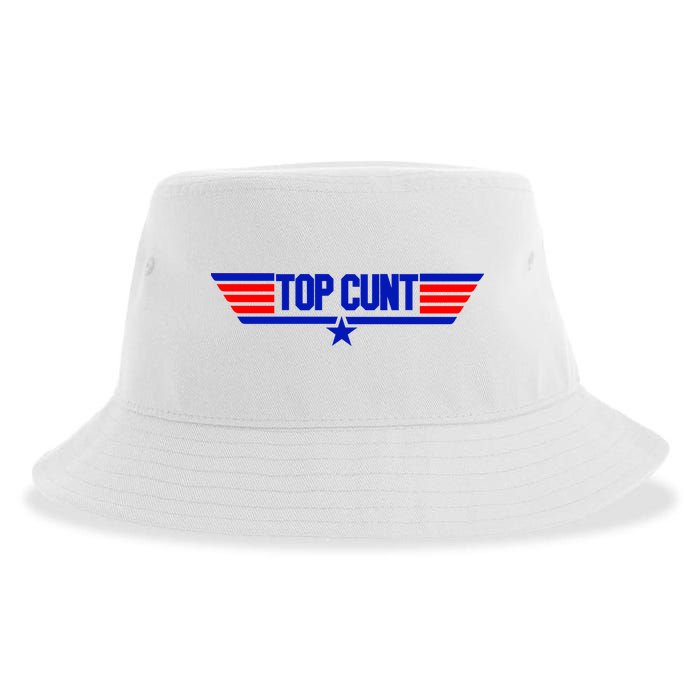 Top Cunt Funny Parody Sustainable Bucket Hat