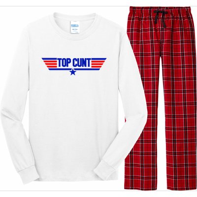 Top Cunt Funny Parody Long Sleeve Pajama Set