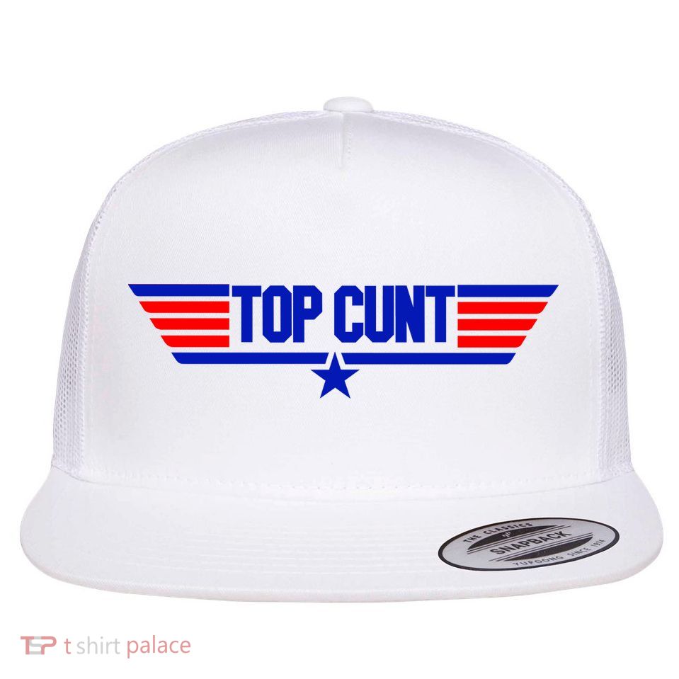 Top Cunt Funny Parody Flat Bill Trucker Hat