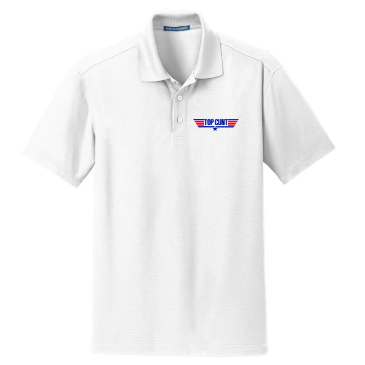 Top Cunt Funny Parody Dry Zone Grid Polo