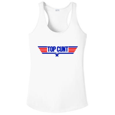 Top Cunt Funny Parody Ladies PosiCharge Competitor Racerback Tank