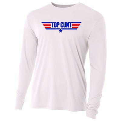 Top Cunt Funny Parody Cooling Performance Long Sleeve Crew