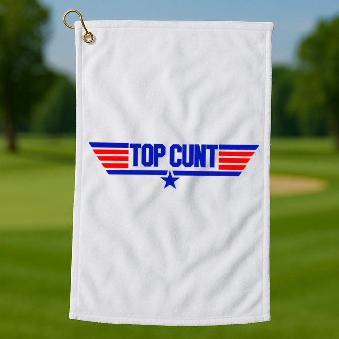 Top Cunt Funny Parody Golf Towel