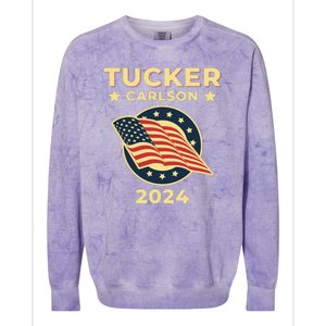 Tucker Carlson For President 2024 Colorblast Crewneck Sweatshirt