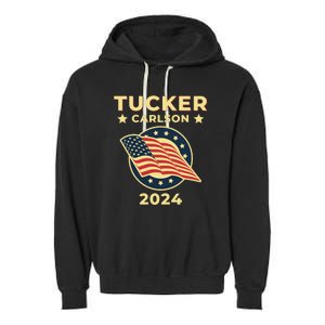 Tucker Carlson For President 2024 Garment-Dyed Fleece Hoodie