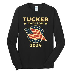 Tucker Carlson For President 2024 Tall Long Sleeve T-Shirt