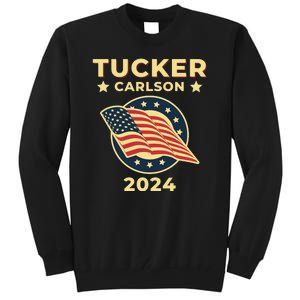 Tucker Carlson For President 2024 Tall Sweatshirt