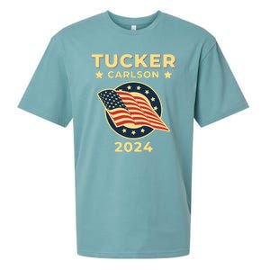 Tucker Carlson For President 2024 Sueded Cloud Jersey T-Shirt